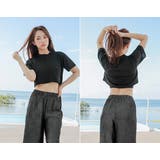 短めTシャツとワイドパンツの体形カバー水着4点セット(水着ビキニ・ワンピース) | GRAXIA | 詳細画像10