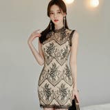 ヌーディなフラワーレースのミニドレス(キャバドレス・CABARETDRESS) | GRAXIA | 詳細画像2