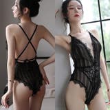 レーシーなストライプ柄のテディ(セクシーランジェリー) | GRAXIA | 詳細画像5 