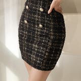 トラディショナルなツイードチェックのミニ丈ドレス(キャバドレス CABARETD… | GRAXIA | 詳細画像9 