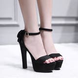 丸みのある踵リボンが可愛いストラップサンダル(CABARETSHOES) | GRAXIA | 詳細画像11 