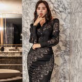 美しいレース柄が上品な大人お洒落を演出するセットアップドレス(キャバドレス CA… | GRAXIA | 詳細画像3