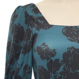 花柄をモチーフにスクエアカットの胸元が印象的なミディ丈ドレス(キャバドレス CA… | GRAXIA | 詳細画像13