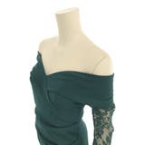 大きくあいたデコルテラインがセクシーな印象のオフショルミディ丈ドレス(キャバドレ… | GRAXIA | 詳細画像10 