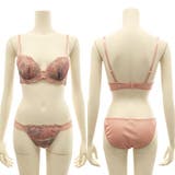 落ち着いたカラーの花柄チュールが華やかに胸を彩るブラ ショーツセット（ブラセット… | GRAXIA | 詳細画像9 