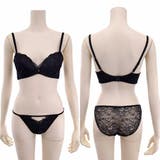 大花柄刺繍がゴージャス感漂うレーシーなブラ・ショーツセット(ブラセット) | GRAXIA | 詳細画像9 