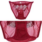 可憐な花柄と葉の刺繍を掛け合わせた絶妙なデザインのブラ ショーツセット（ブラセッ… | GRAXIA | 詳細画像12 