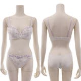 花柄デザインレースが華やかでフェミニンな印象のデザインが可愛いブラ ショーツセッ… | GRAXIA | 詳細画像9 