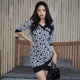 幾何柄の個性が光るカシュクールドレス(キャバドレス・CABARETDRESS) | GRAXIA | 詳細画像1