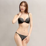 大ぶり花柄レースとチュール使いが透け感が大人っぽいブラ ショーツセット | GRAXIA | 詳細画像2