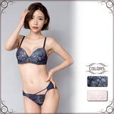 クラシカルなフラワーレースで華やかな印象のブラ・ショーツセット(ブラセット) | GRAXIA | 詳細画像1