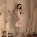 透け感の色っぽさとティアード仕立てが可愛らしいベビードール(セクシーランジェリー… | GRAXIA | 詳細画像8 