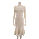 肌なじみの良いツイード地が柔らかな印象のマーメイドラインドレス | GRAXIA | 詳細画像9