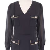 シックな上品さにゴールド使いで華やかさをプラスするミニワンピース(キャバドレス … | GRAXIA | 詳細画像12 