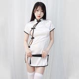 花柄サテン生地が美しい本格派ミニ丈チャイナ服風コスプレ(セクシーコスプレ) | GRAXIA | 詳細画像9 