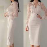 繊細なレースを組み合わせて仕立てたきれい目ワンピース(キャバドレス CABARE… | GRAXIA | 詳細画像9