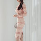 高級感漂う刺繍レースで仕立てた大人かわいいワンピース(キャバドレス CABARE… | GRAXIA | 詳細画像6