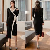 デコルテが美しく映えるカシュクールデザインのワンピース(キャバドレス CABAR… | GRAXIA | 詳細画像5