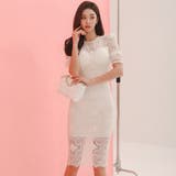 刺繍レースが華やいだ雰囲気のタイトミニドレス | GRAXIA | 詳細画像5