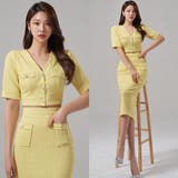 ショートトップスとミドル丈スカートでスタイルアップしてくれるドレス(キャバドレス… | GRAXIA | 詳細画像10