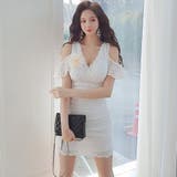 高級感のあるラッセルレースを贅沢に使ったワンピースドレス(キャバドレス CABA… | GRAXIA | 詳細画像3 