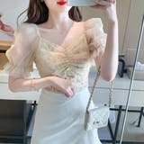 小花柄とドットシフォンが涼やかなレイヤードブラウス(TOPS) | GRAXIA | 詳細画像7