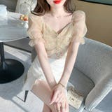 小花柄とドットシフォンが涼やかなレイヤードブラウス(TOPS) | GRAXIA | 詳細画像9