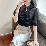 ふんわりシフォンとギャザーでフェミニンさ薫るブラウス(TOPS) | GRAXIA | 詳細画像7 