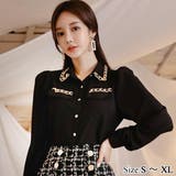 ゴールドチェーンでゴージャス感のあるブラウス(TOPS) | GRAXIA | 詳細画像1 