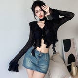 透け感のあるレースとフリルがレディライクな長袖ブラウス（TOPS) | GRAXIA | 詳細画像5 