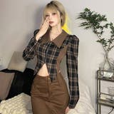 異素材をシルエットに沿って絶妙なバランスで組み合わせた変形ジップトップス(TOP… | GRAXIA | 詳細画像7 