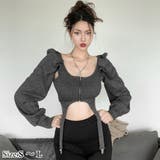 1枚でモードなルックが完成するガーター風ニットトップス(TOPS) | GRAXIA | 詳細画像1 