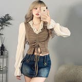 フロントギャザーがポイントのドッキングトップス(TOPS) | GRAXIA | 詳細画像4 