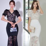 総レース仕立てのエレガントなセパレートドレス(キャバドレス CABARETDRE… | GRAXIA | 詳細画像2 