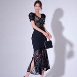 総レース仕立てのエレガントなセパレートドレス(キャバドレス CABARETDRE… | GRAXIA | 詳細画像4 