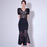 総レース仕立てのエレガントなセパレートドレス(キャバドレス CABARETDRE… | GRAXIA | 詳細画像10 