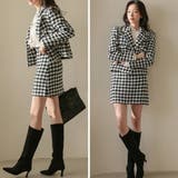 千鳥格子柄の上品なセットアップドレス(キャバドレス・CABARETDRESS) | GRAXIA | 詳細画像6