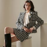 千鳥格子柄の上品なセットアップドレス(キャバドレス・CABARETDRESS) | GRAXIA | 詳細画像8