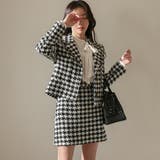 千鳥格子柄の上品なセットアップドレス(キャバドレス・CABARETDRESS) | GRAXIA | 詳細画像10