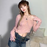 アシンメトリーと生地が特徴的なショート丈トップス(TOPS) | GRAXIA | 詳細画像10 