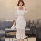 総レースでレディライクに仕立てたマーメイドワンピース(キャバドレス CABARE… | GRAXIA | 詳細画像10