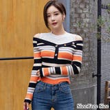 カットデザインがポイントのショート丈ニットトップス(TOPS) | GRAXIA | 詳細画像1 