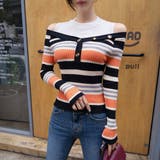 カットデザインがポイントのショート丈ニットトップス(TOPS) | GRAXIA | 詳細画像2 