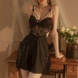 3ラインの細めストリングで紡ぐシルエットが可憐なベビードール(セクシーランジェリ… | GRAXIA | 詳細画像3 