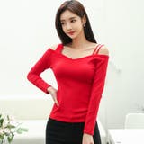 デコルテラインを綺麗に見せるオフショルダーニットトップス(TOPS) | GRAXIA | 詳細画像6 