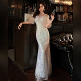 キラキラとしたチュール素材を使用したロマンティックなパーティードレス | GRAXIA | 詳細画像3