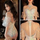 キラキラとしたチュール素材を使用したロマンティックなパーティードレス | GRAXIA | 詳細画像7