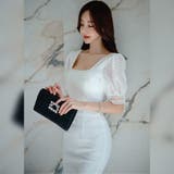 涼し気なスクエアネックのメッシュレースドレス | GRAXIA | 詳細画像7