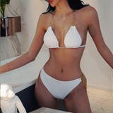 ゴールドチェーンがポイントのブラジリアン水着2点セット(水着ビキニ ワンピース) | GRAXIA | 詳細画像5 