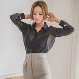 両胸ポケット付きシアーシャツトップス(TOPS) | GRAXIA | 詳細画像7 